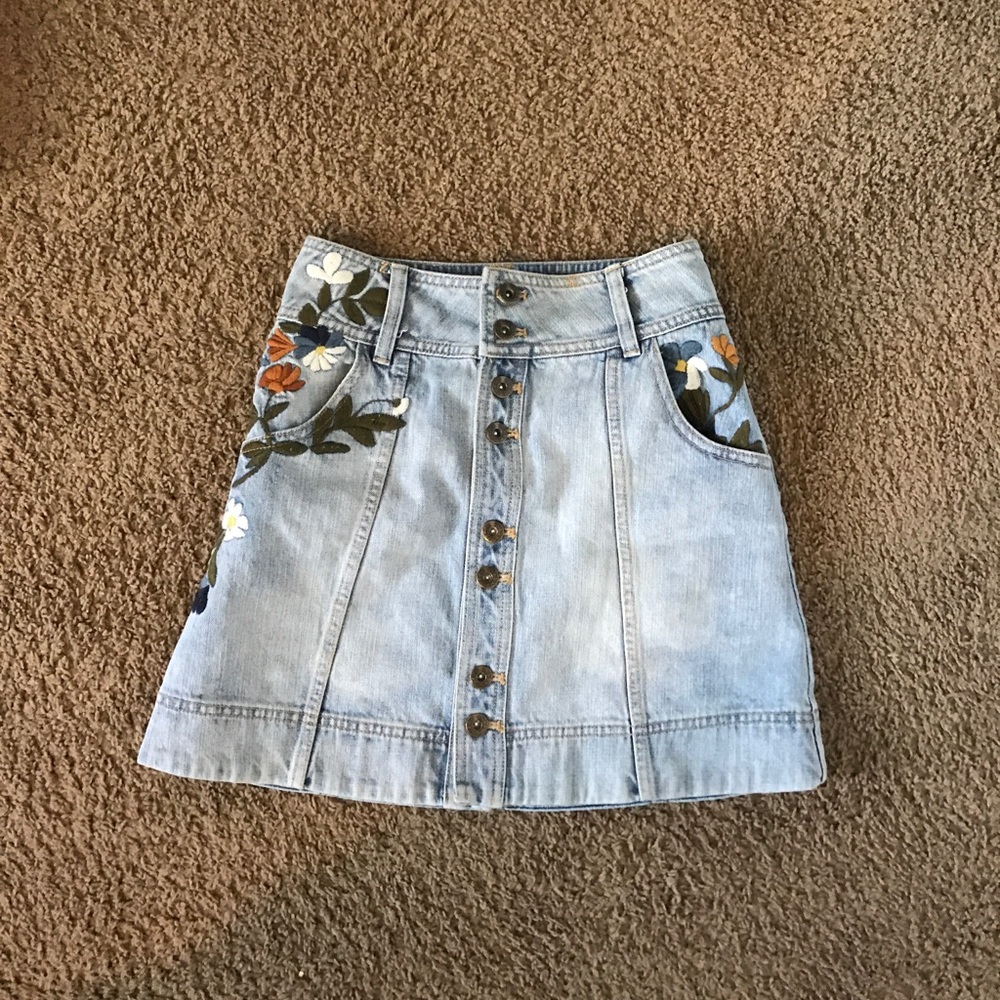 Free people embroidered skirt